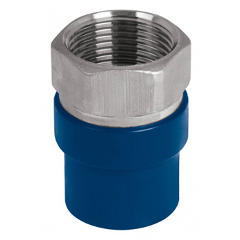 ADAPTADOR HEMBRA CPVC AZUL FLOWGUARD HIDRAULICO ROSCA METALICO 1/2"